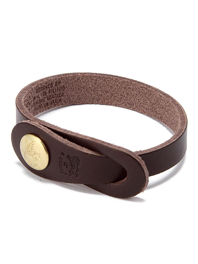 IL BISONTE Genuine Leather Cowhide Olive Bracelet, Leather, Unisex,