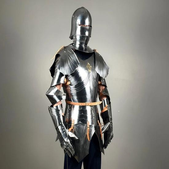Německá gotická zbroj Středověký rytíř Poloviční zbroj oblek 15. století Larp Cosplay zbroj Nejlepší dárek pro něj