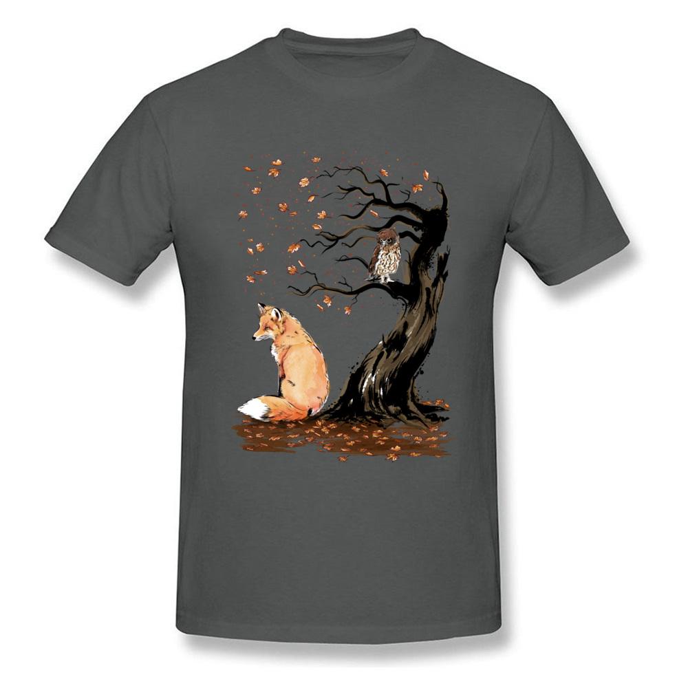 Winds Of Autumn Tee Shirt Art Design Tshirt Men Tshirts Owl  Fox Print Tops Tees Birthday Gift Clothes Custom Cotton Sweaters