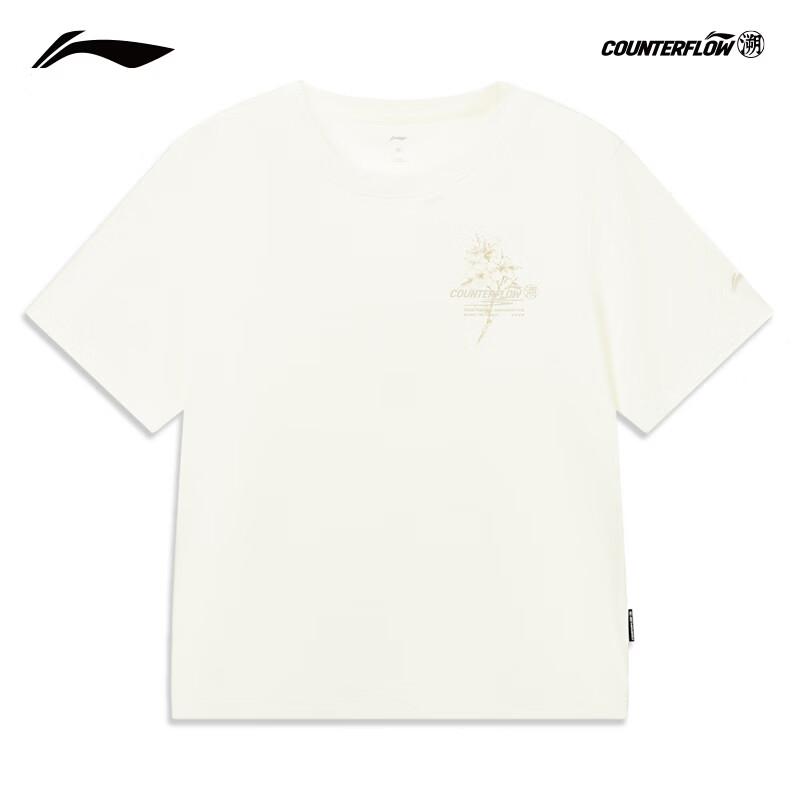 LI-NING Women s Cooling Loose-Fit Short Sleeve T-Shirt ATSW672 M грязно-белый