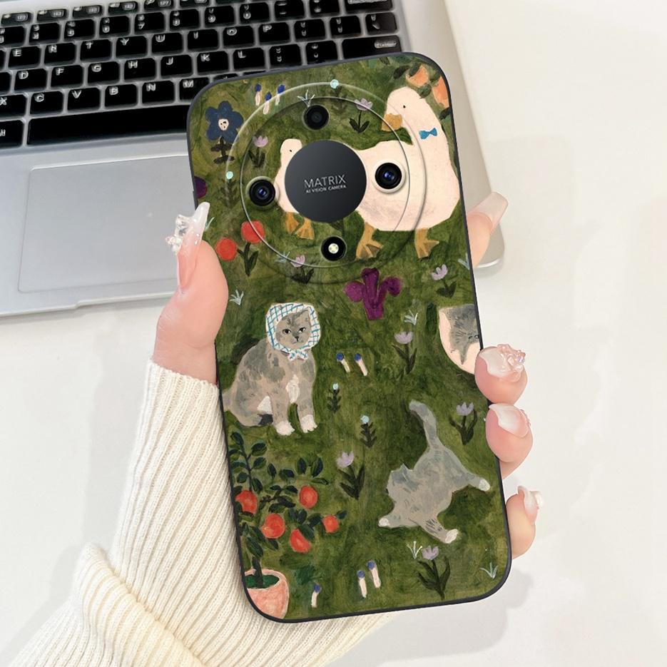 For Honor X9b Case Magic6 Lite ALI-NX3 Cute Panda Cartoon Cover Shockproof Phone Case For Honor Magic 6 Lite HonorX9b Soft Shell
