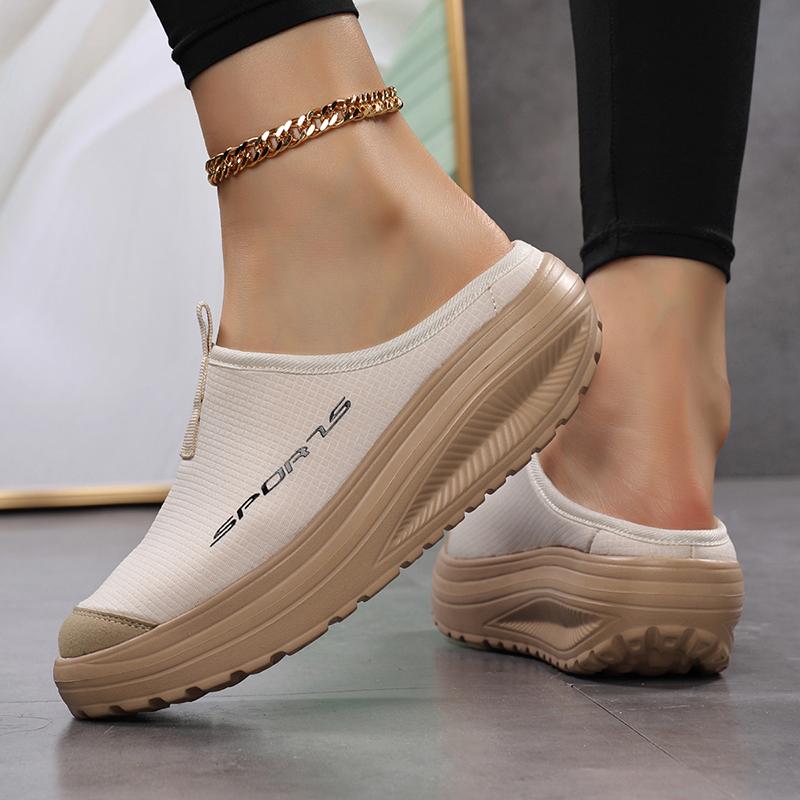 Women Casual Shoes Slip On Loafers Fashion Comfortable Breathable Slippers Female Platform Height-Increasing Footwear