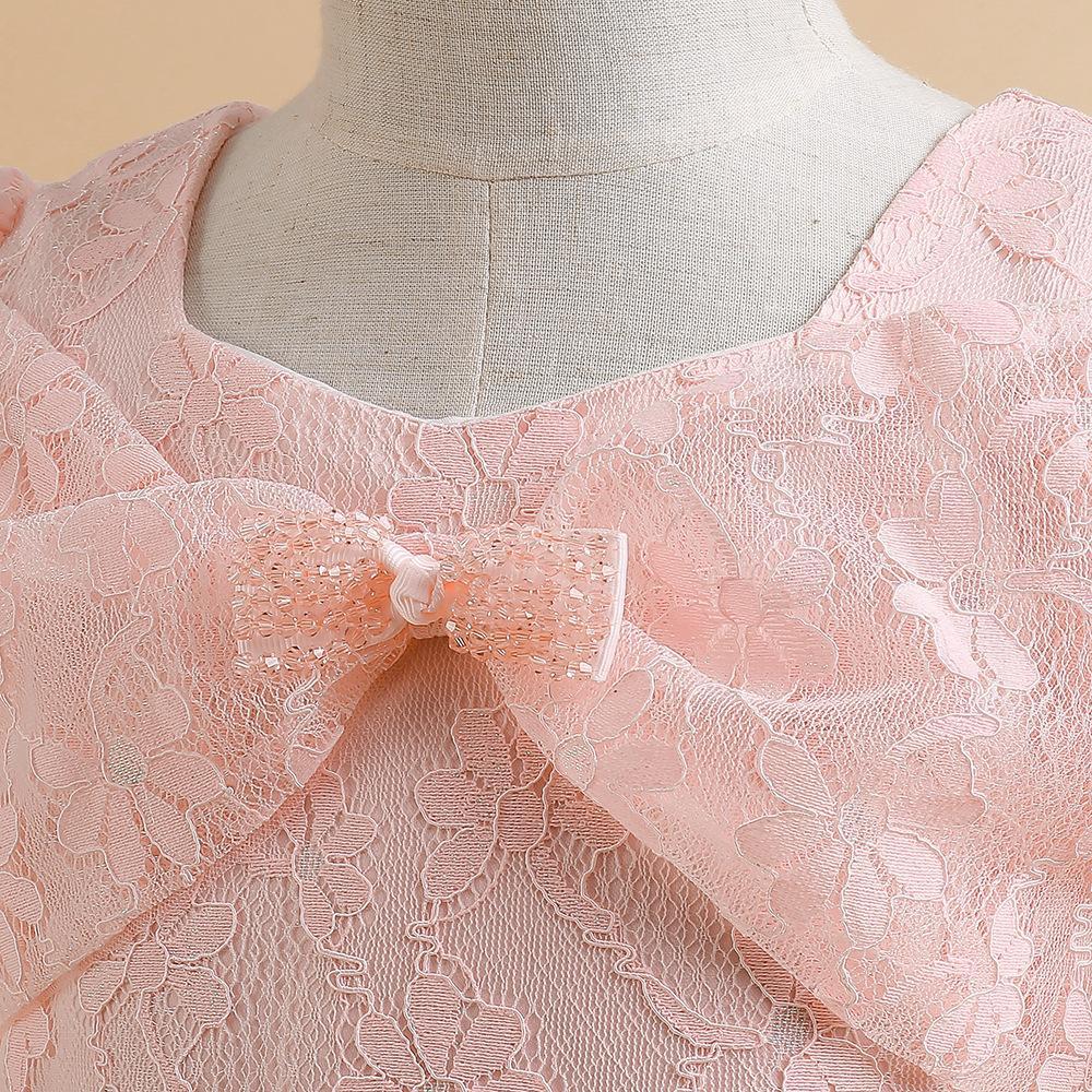 4-14 Jahre Tüll Spitze Blumenmädchen Kleid Kostüm Kinder Braut Ballkleid Prinzessin Kleid für Mädchen Hochzeit Party Erstkommunion Kleid