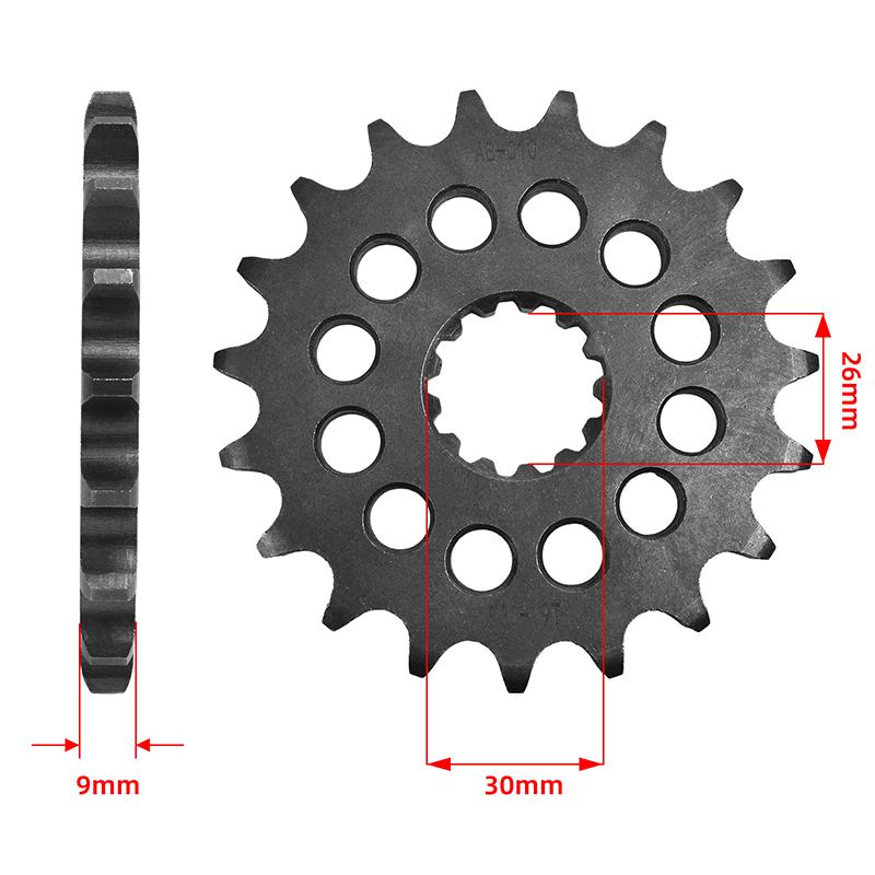 

530-19T 530 43T Motor Bike Front Sprocket Gear Wheel for Triumph 955 Sprint RS 2000-2003 955i Daytona 2001 2002 front 19T