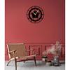 Large Size Clock & Wall Ornament/Metal Outdoor Wall Clock for Bedroom, Office -Black