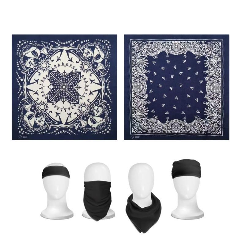 Hiphop Paisleys Bandanas Handkerchief Colourful Men Women Print Handkerchief for Head and Neck Wear