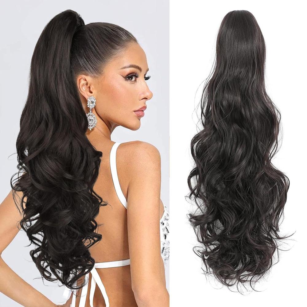 

Жіночий хвіст пухнастий невидимий кучерявий довгий хвилястий перук на кліпсі