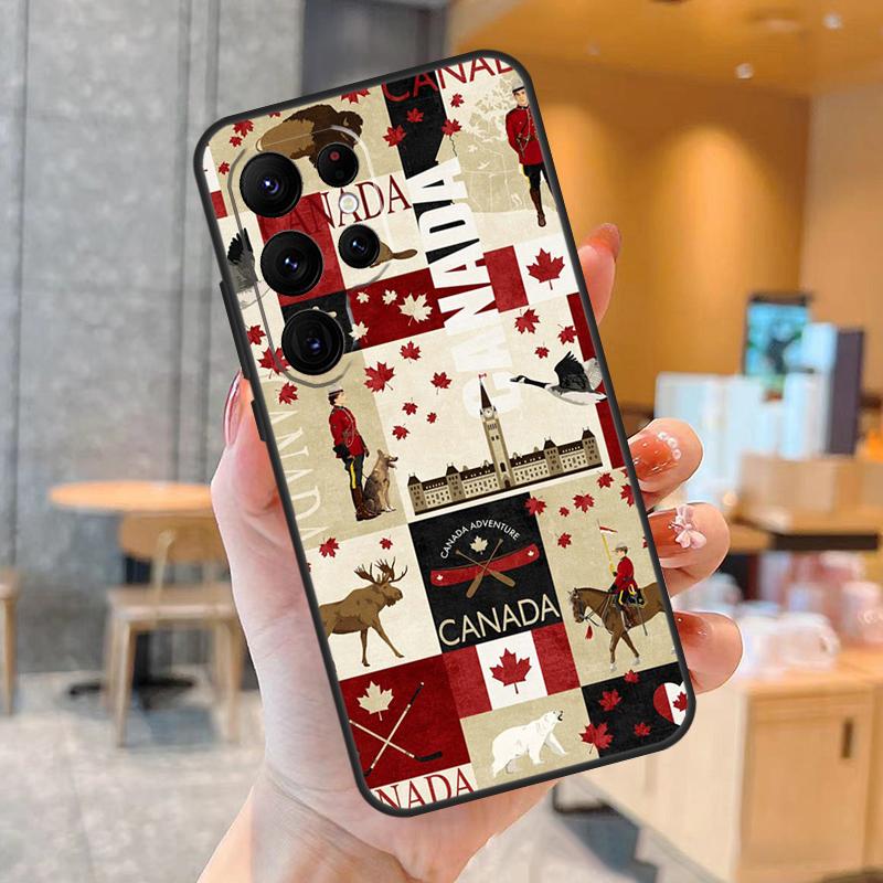 Canada Canadian Flag Phone Case For Samsung Galaxy S25 S24 S23 S22 S20 S21 Ultra S9 S10 Plus S25 FE Back Cover