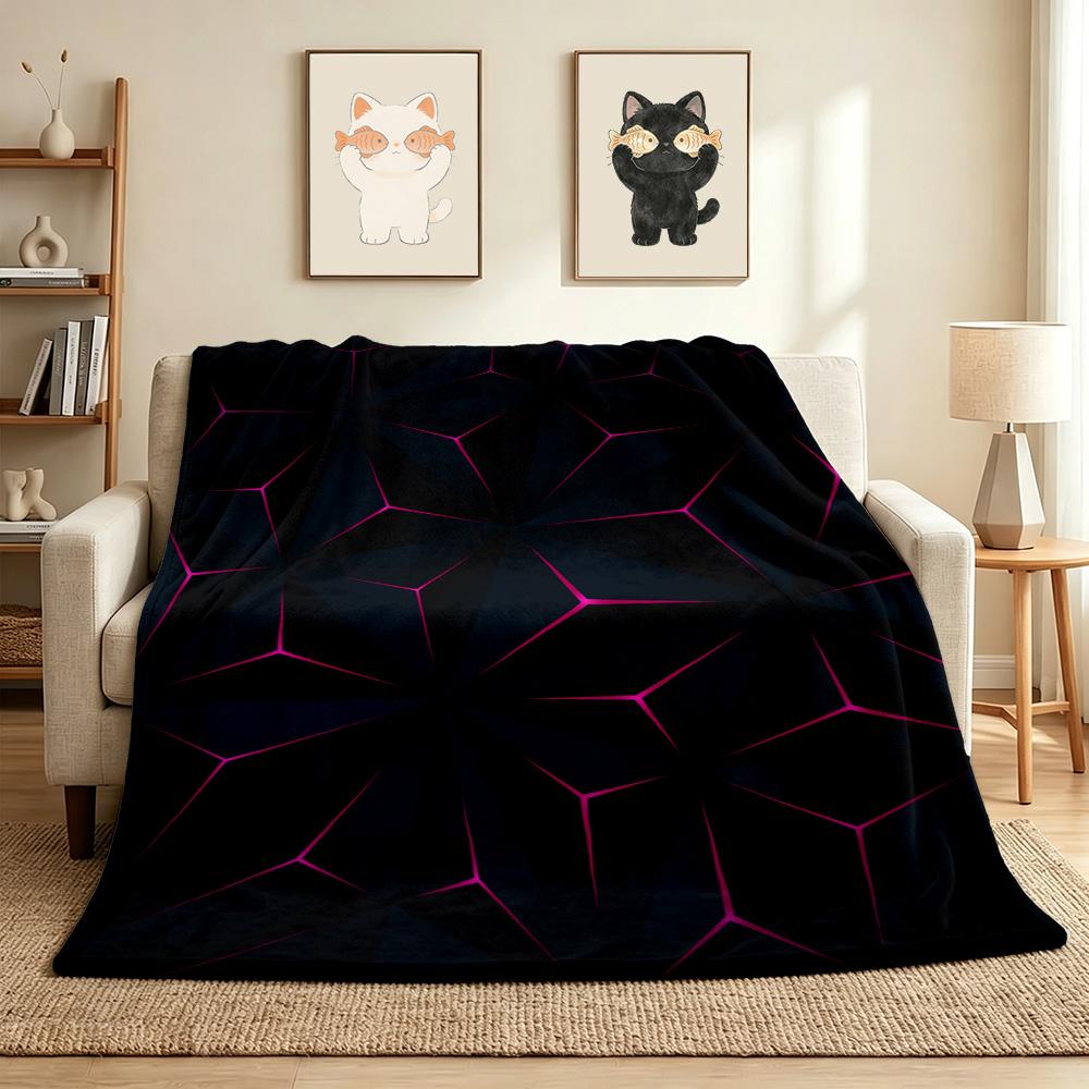 Geometric Flannel Blanket Throw Blanket Soft Warm Sofa Bed Camping Car home Decor Unique Christmas Gift C9302664