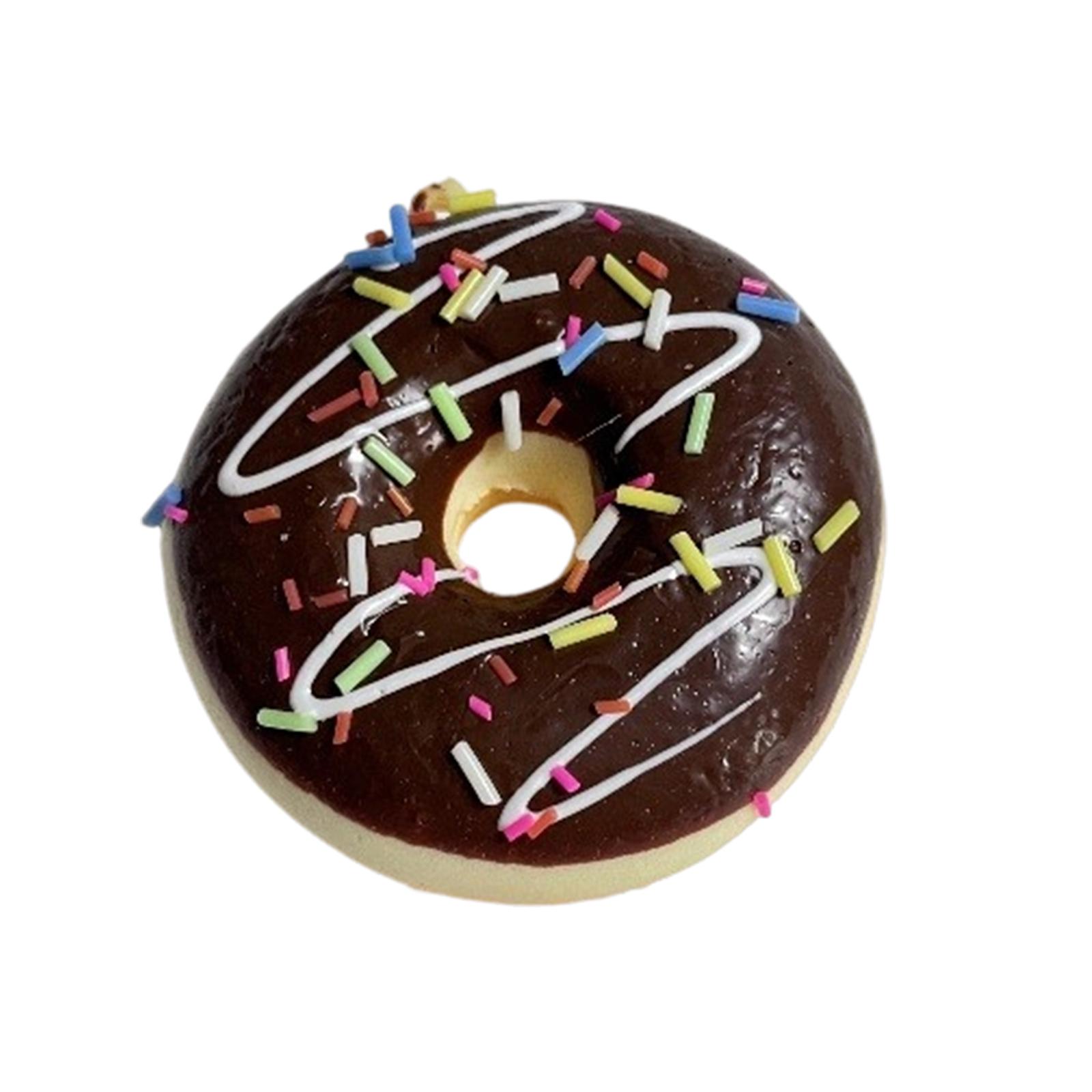 Slow 6cm Donut PU Simulation Bread Stress Relief Toy кофейный