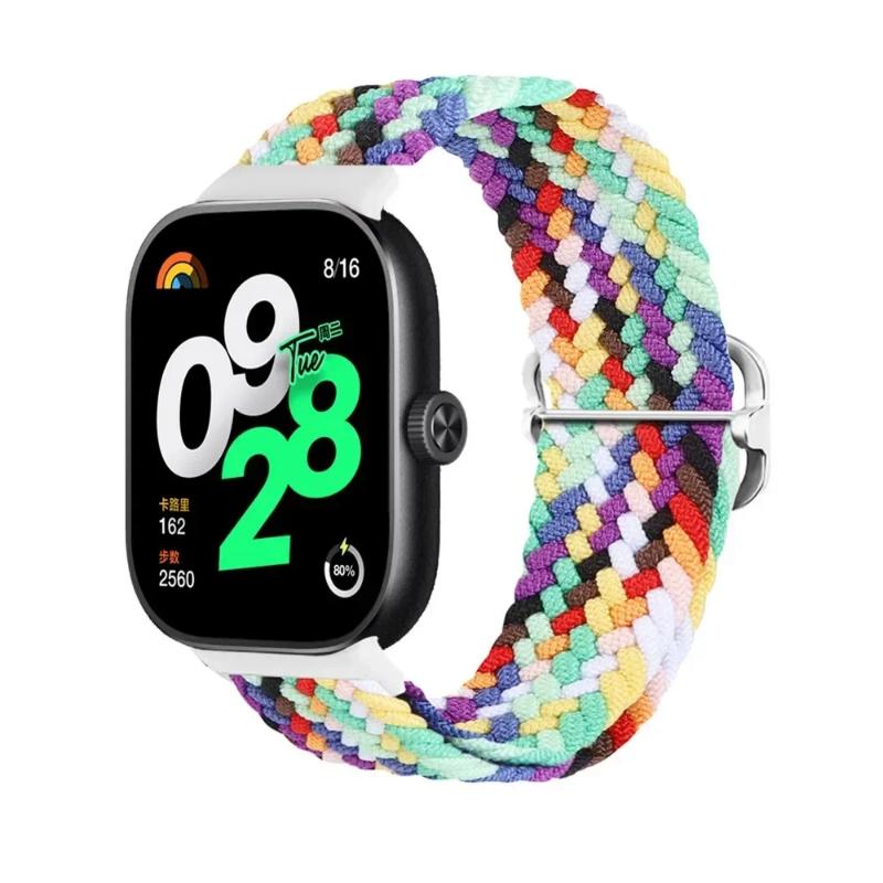 Nylon Strap For Xiaomi Mi Band 7 9 8 Pro Elastic adjustable Braided solo loop Replacement belt Bracelet Correa Redmi watch 4 5 6