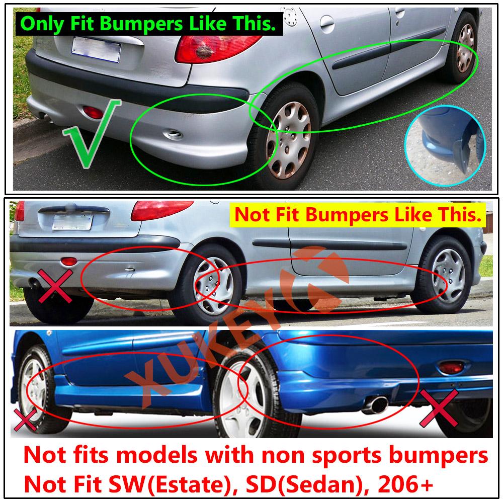 4 Stücke Auto Kotflügel Schmutzfänger Vorne Hinten Schmutzfänger Schlamm Spritzschutz Kotflügel Für Peugeot 206 1998-2012 Fließheck