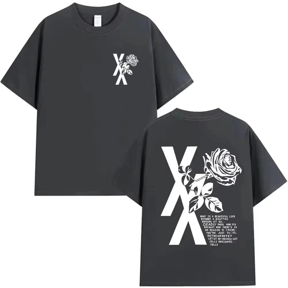 Hip Hop Clothing Rapper Mgk Lost Tour 2026 Summer Print T Shirt Casual Fashion Short Sleeve Top Cotton Loose Tshirt Unisex