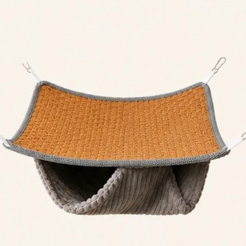 Thickened Double Layered Bird Hammock Warm Plush/Cooling Soft Cozy Double-sided Hamster Hammock Fluffy Pet Sleeping Bag Winter