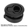 Round Black Flush Pull Slam Latch Deck Hatch Handle Lock for Marine Boat RV Drawers