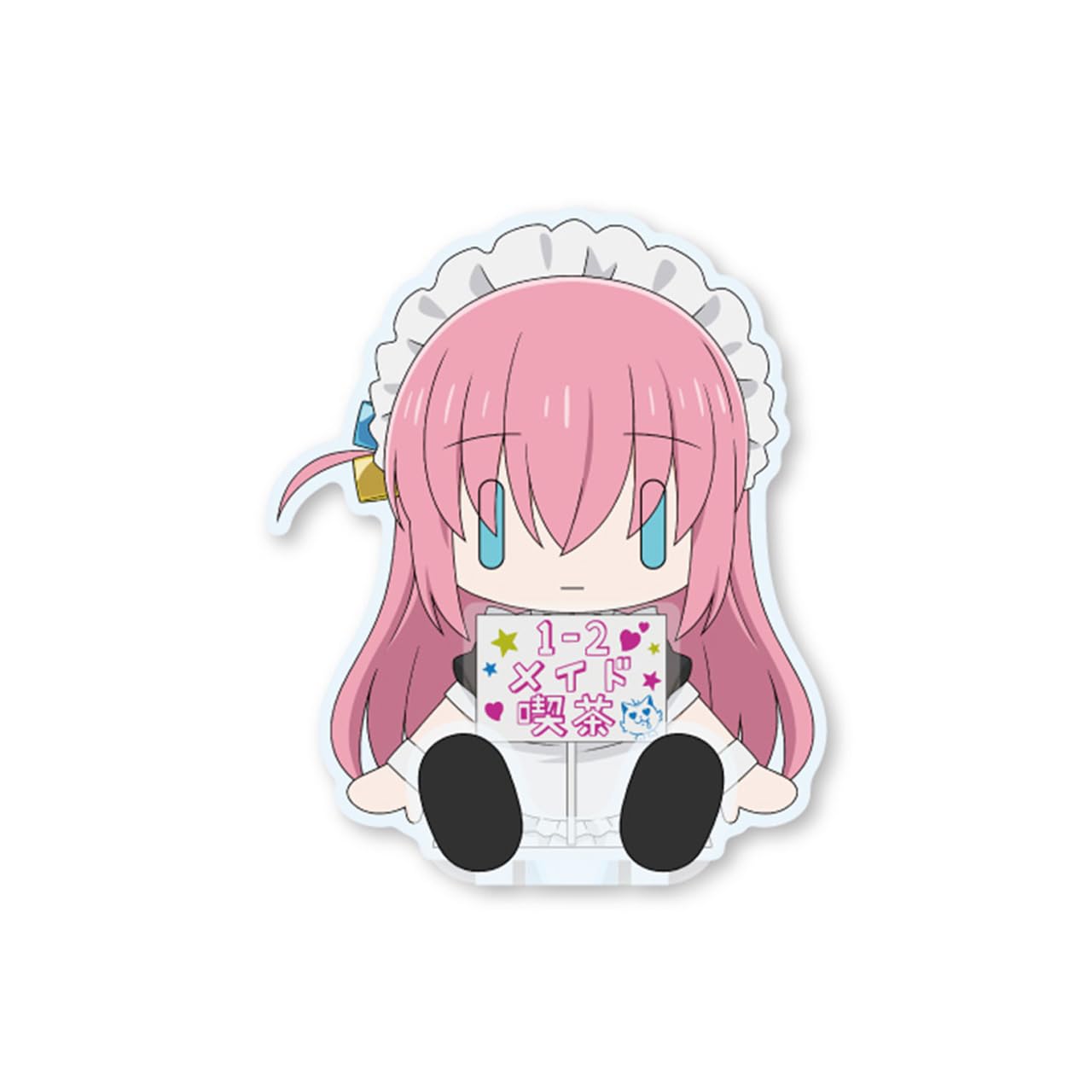 

Seated mascot from the anime the Maid Cafe Goto Hitori Bocchi Rock!
