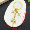 Creative Fashion Zinc Alloy Keychain with Moon and Star Pendant