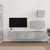 VidaXL TV Stand Set 4 Pcs Concrete Grey Engineered Wood 3114641
