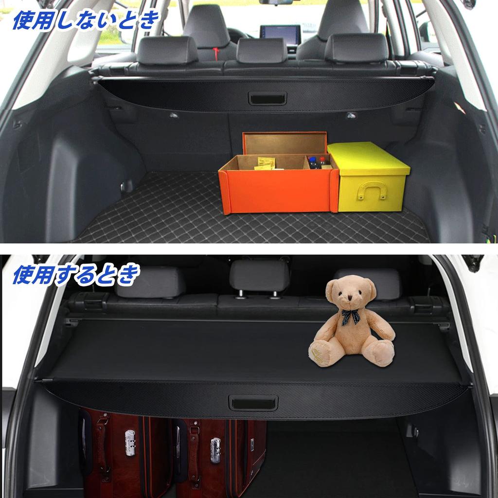 BUYFULL Toyota New RAV4 XA50 Series Tonneau Cover Roll Shade Privacy Trunk Visor Custom Parts Interior Panel for a Premium Interior Space Dress-Up