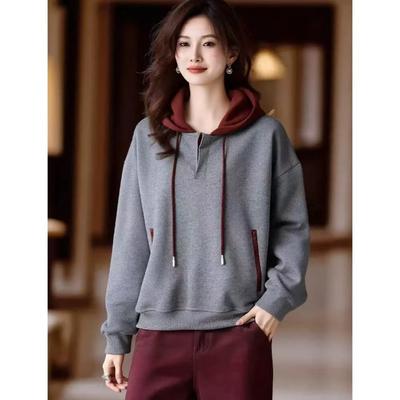 Women's Color Block Hooded Sweatshirt