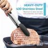 600℉ Heat Resistant Kitchen Tongs for Cooking with Silicone Tips,Maywe Tanso 12-Inch Stainless Steel Locking Cooking Tongs Food Tongs for
