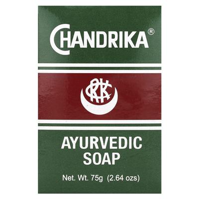 Jabón Chandrika, Jabón de Barra Ayurvédico, 1 Paquete, 2.64 oz (75 gramos)
