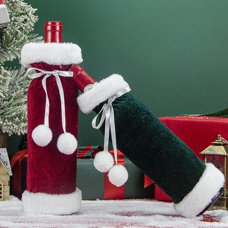 Wine Christmas Bag, Wine Bottle Gift Bag, Reusable Wine Bottle Covers For Xmas Christmas Wedding Birthday Holiday Party Decor