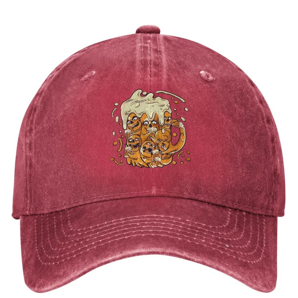 Beer Spooky Halloween Funny Oktoberfest Baseball Cap Outdoor Sports High Quality Trucker Hat Unisex Unisex Sunshade Baseball Caps