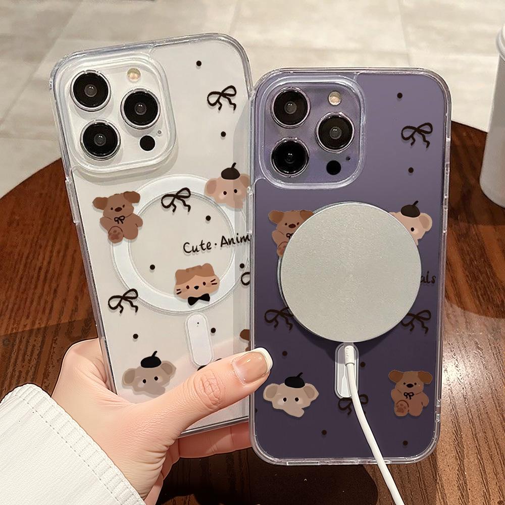 Magnetic Phone Case for iPhone 12 14 16 17 Pro 17 16 15 14 13 12 Pro Max  12 13 14 15  16 High Quality Shockproof Shell Full Protection Cute Style