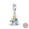 Summer Brand New Copper Metal Zircon Crab Octopus Jellyfish Turtle Shell Charm Bead Components Bead Components Compatible With Authentic Original