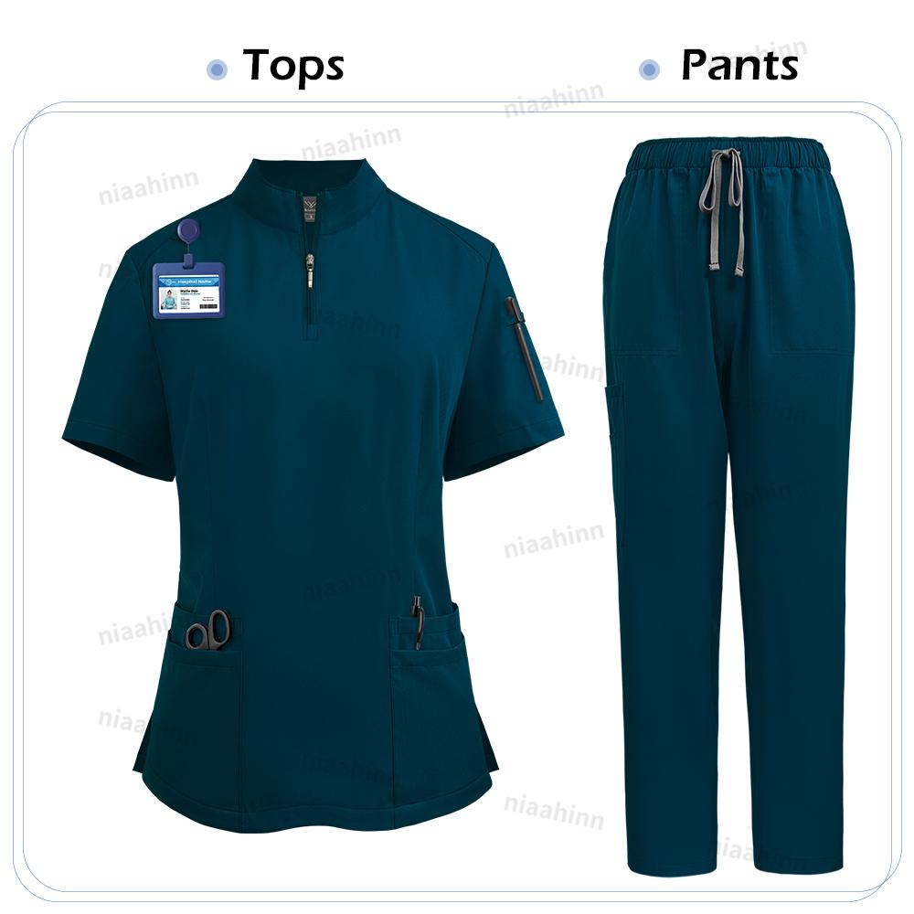Uniformi chirurgiche Niaahinn, abbigliamento medico per donna, multicolore, per clinica veterinaria, ospedale per animali, clinica dentistica.