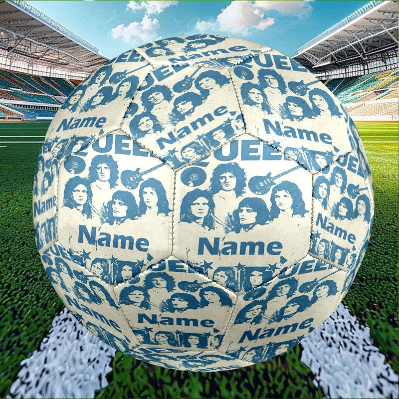 Custom Name Personalized Queen (band) Print Size 5 Soccer Ball Training & Match Football, for Team, Kicking, Gift for Football Enthusiasts
