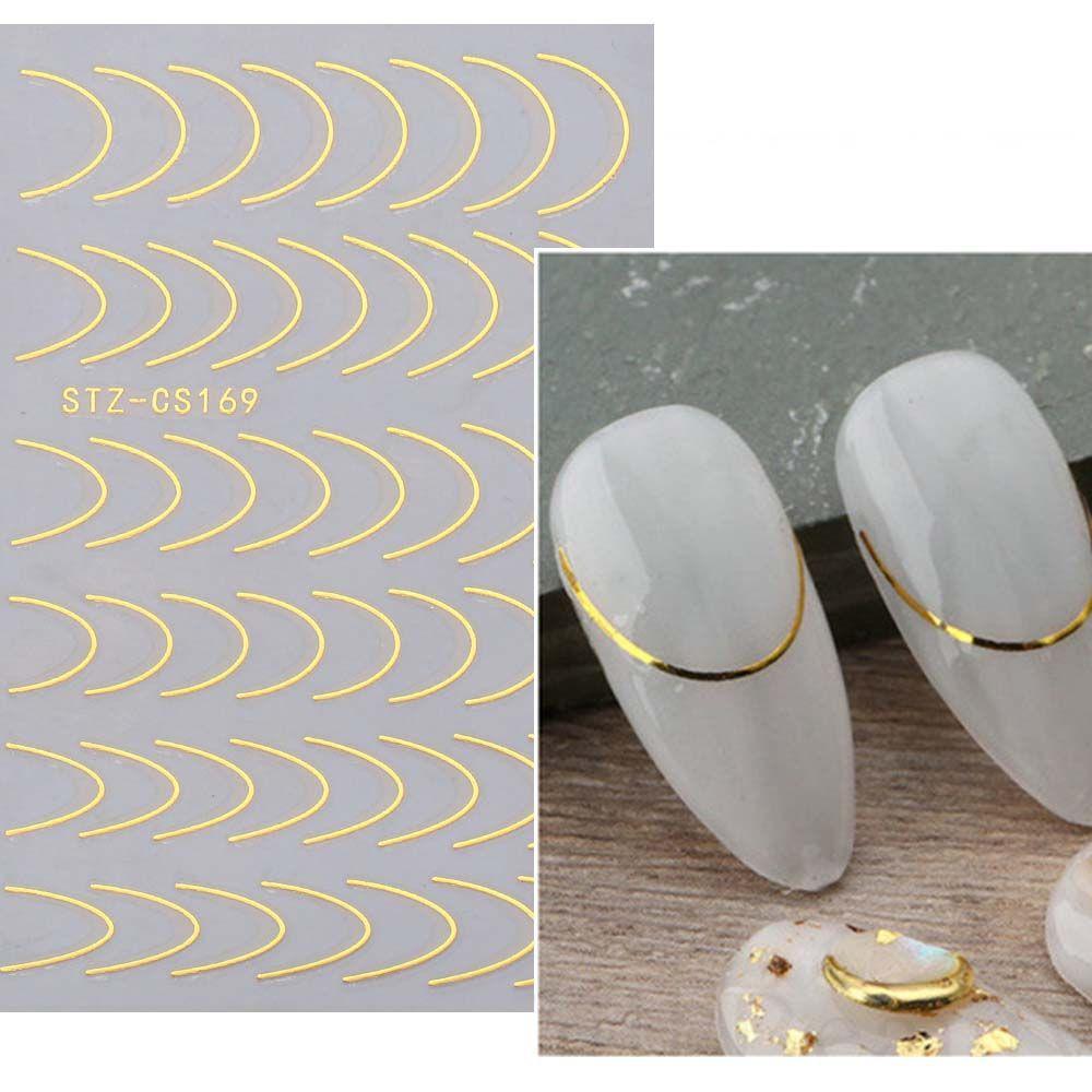 Style Nails Art Sliders 3D Lines Nail Sticker Nail Art Decoration Stripe Nails Decals Manicure