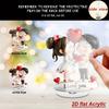 Creative Balloon Valentine's Day Decoration 2D Sweet Acrylic Rotating Ornament Gifts Couple with Love Ornament Party