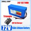 New 2024 72V 45Ah 35Ah 25Ah 15Ah21700 20S8P Lithium Battery Pack with Built-in BMS 0-3500W Motor High-power Rechargeable Battery