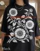 Sunflower Dark Botanical Vintage Floral Illustration Comfort Colors® Tshirt, Black And White Nature Plant Lover Stars Faded Tee