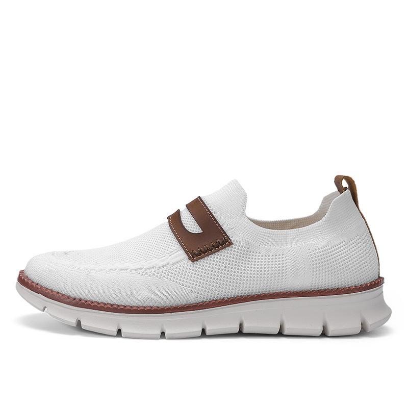 Versatile Fly-woven Shoes Fashion Casual Shoes Summer New One-pedal Lazy Men's Shoes Comfortable Large Size Loafers