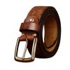 Personalized Engraved Design Thickened Extra Thick Retro Leather Belt Men'S First Layer Cowhide Casual Denim Belt