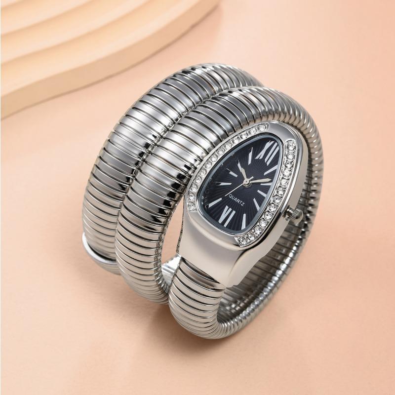 

Summer new featured hot-selling diamond-encrusted elastic winding snake-shaped exquisite watch