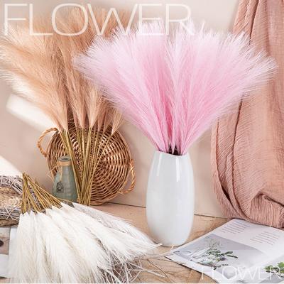 1pc 56CM Fluffy Pampas Grass Boho Decor Flower Fake Plant Reed Simulated Wedding Party Home Decoration Artificial Flowers