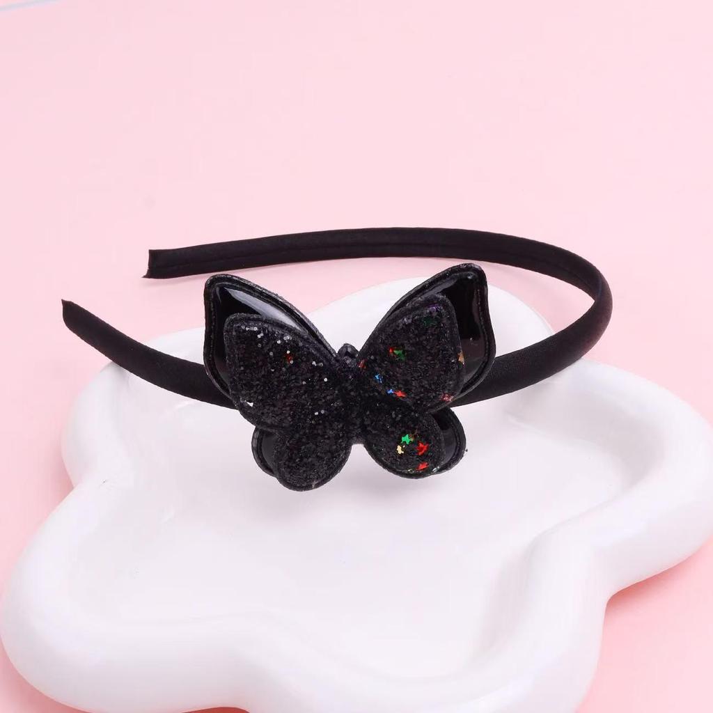Gradient Sequin Bow 1cm Headband & Hair Clip - Colorful Kids' Party Accessories