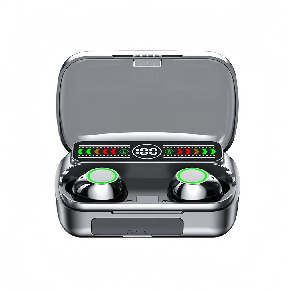 M100 Bluetooth Earbuds: High-Quality Sound, Long Battery Life, Noise-Cancelling Calls, Gaming Low Latency, Digital Display