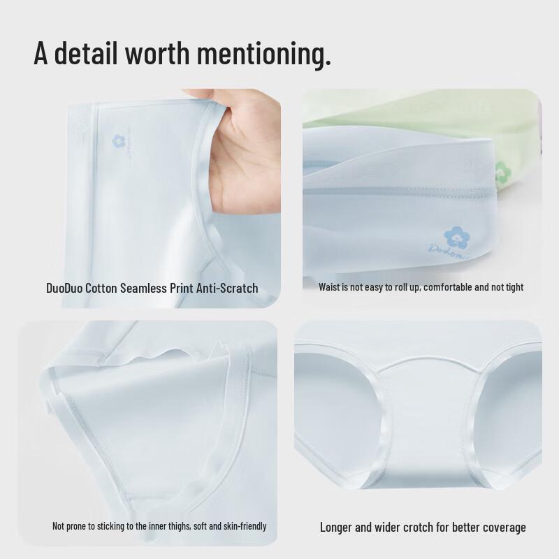 DuoDuoMian A-Class Pure Cotton Women's Mid-Waist Underwear