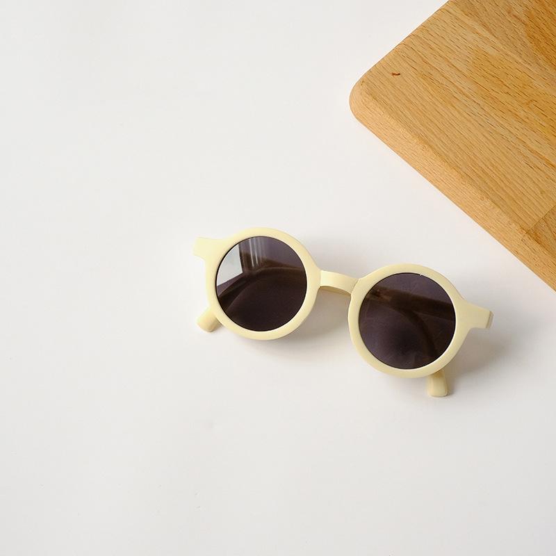 Vintage Children Small Frame Circle Sunglasses UV400 Folding Sun Glasses for Boys Girls Outdoor Shading Eyewear