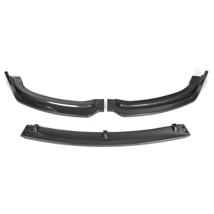 BMW 3 Series F30/F35 Front Lip Carbon Fiber Pattern Body Kit - Stylish Three-Section Front Diffuser.