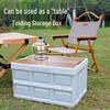 30L Foldable Storage Box with Wooden Lid