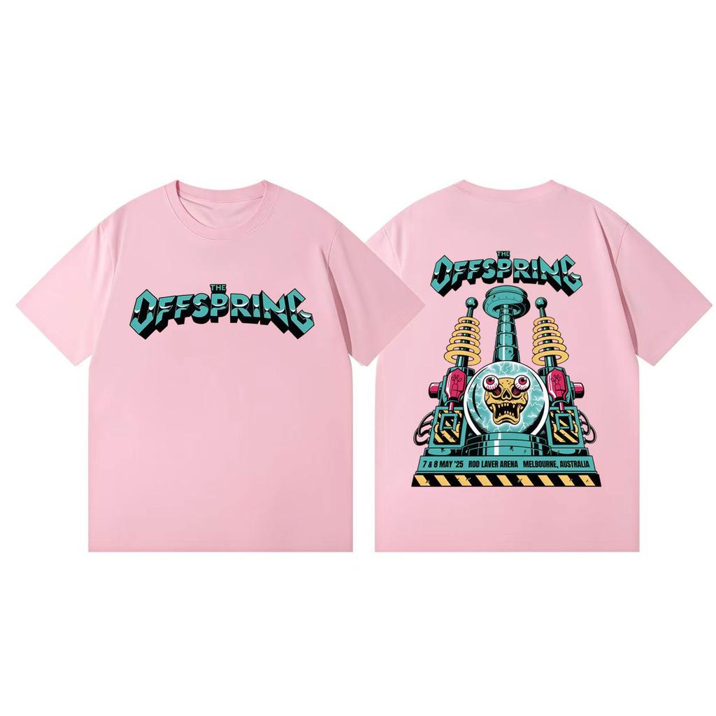 Rock Band The Offspring Merch Tshirt Harajuku Punk Short Sleeve T Shirts Men Women Y2k Fashion Oversized Tshirts Streetwear