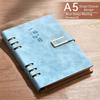 200 Pages Loose Leaf Notebook 100 Sheets Retro Notebook Journal PU Hardcover Notebook  Student
