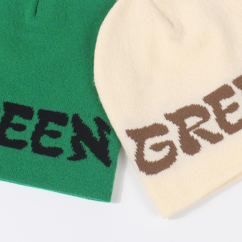 Versatile Style Hat Funny Letter Solid Unisex Warm Knitted Hatsbeanie