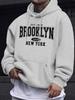 Printed Drawstring Sweatshirt Hooded Pullover Sweatshirt